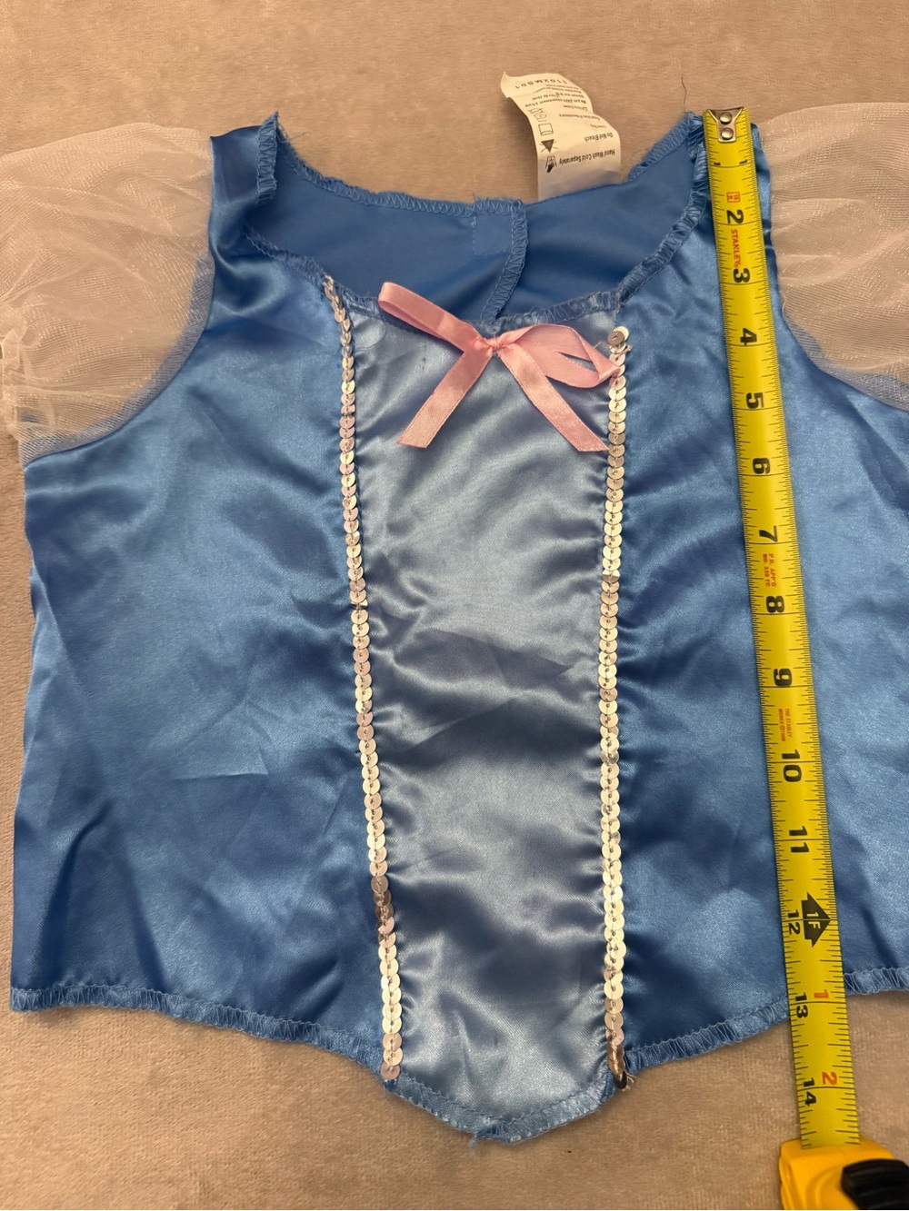 Cinderella Pretend Play Costume Girls Size 4-6X 2 Piece Blue Princess Outfit - Picture 9 of 11